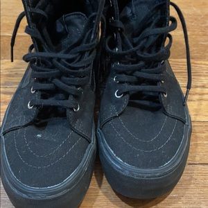 High top black vans